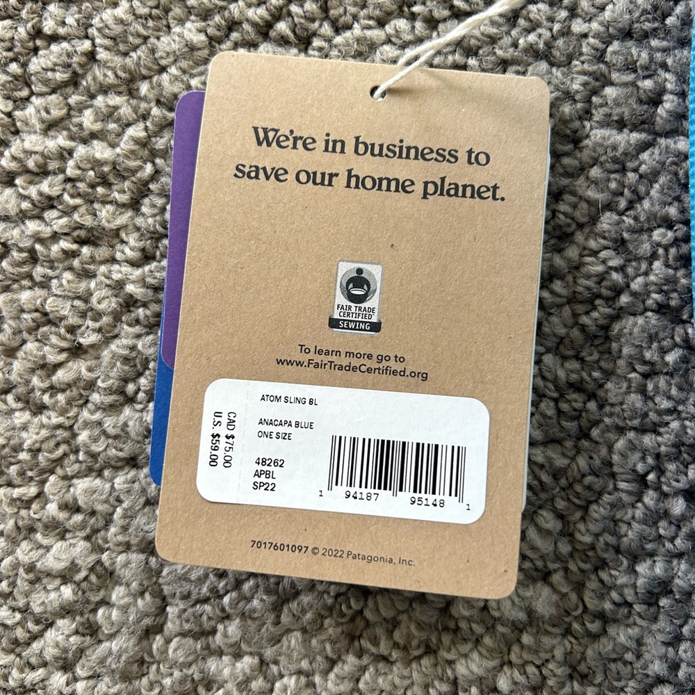 Patagonia Blue Backpack Lightweight and Collapsible - Picture 3 of 4